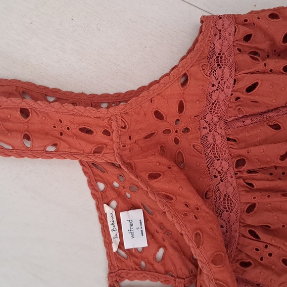 "La Boheme" by Wilfred, rusty orange eyelet tank, size small. - Picture 7 of 10